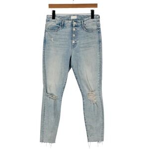 MOTHER Light Blue Ankle & Cropped Jeans